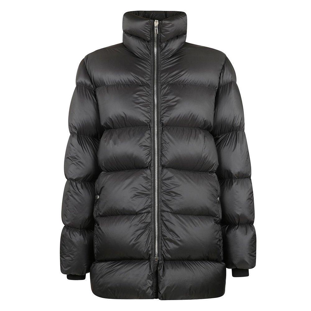 Zipped Padded Coat In Black Product Image