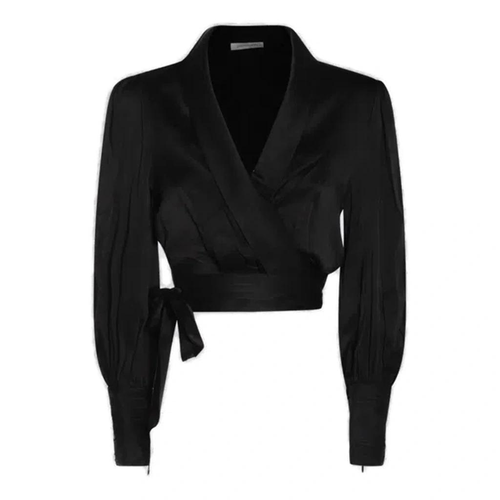 Wrap Top In Black Product Image