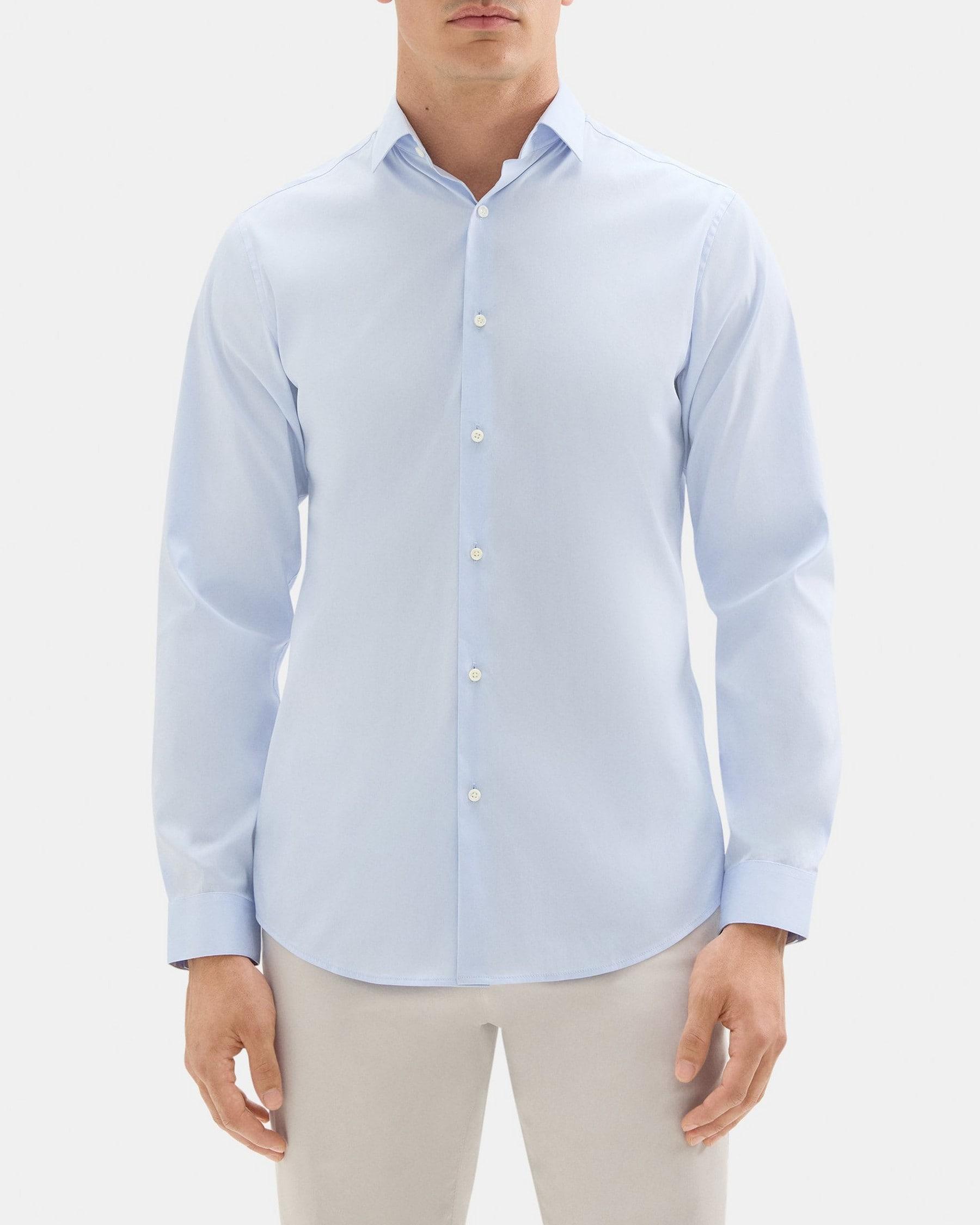 Slim-Fit Shirt in Stretch Cotton-Blend Product Image