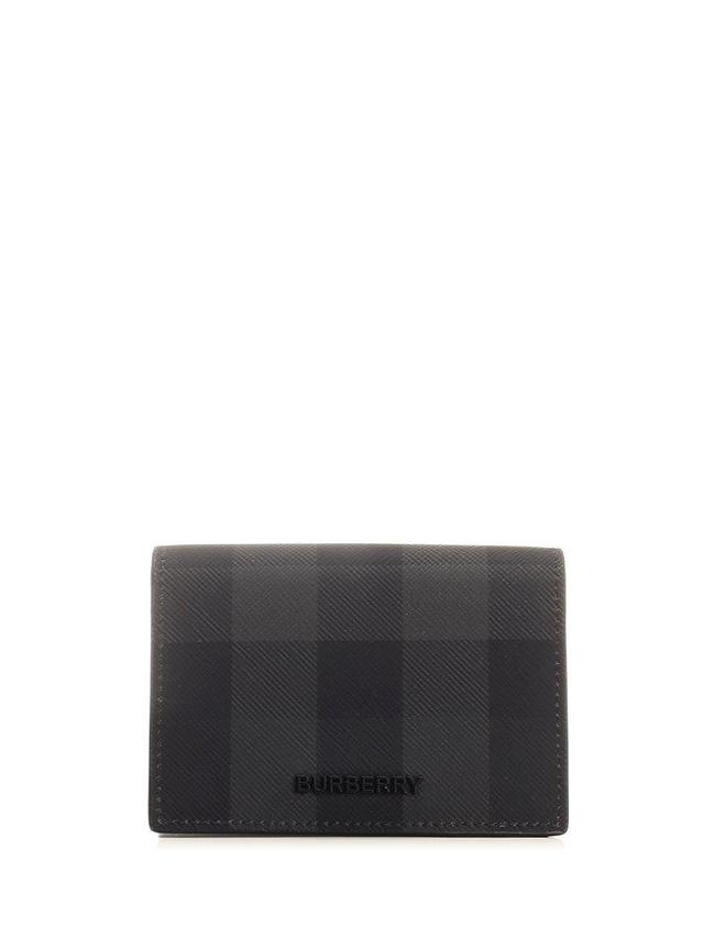 BURBERRY Logo Plaque Checked Bi In Grey Product Image