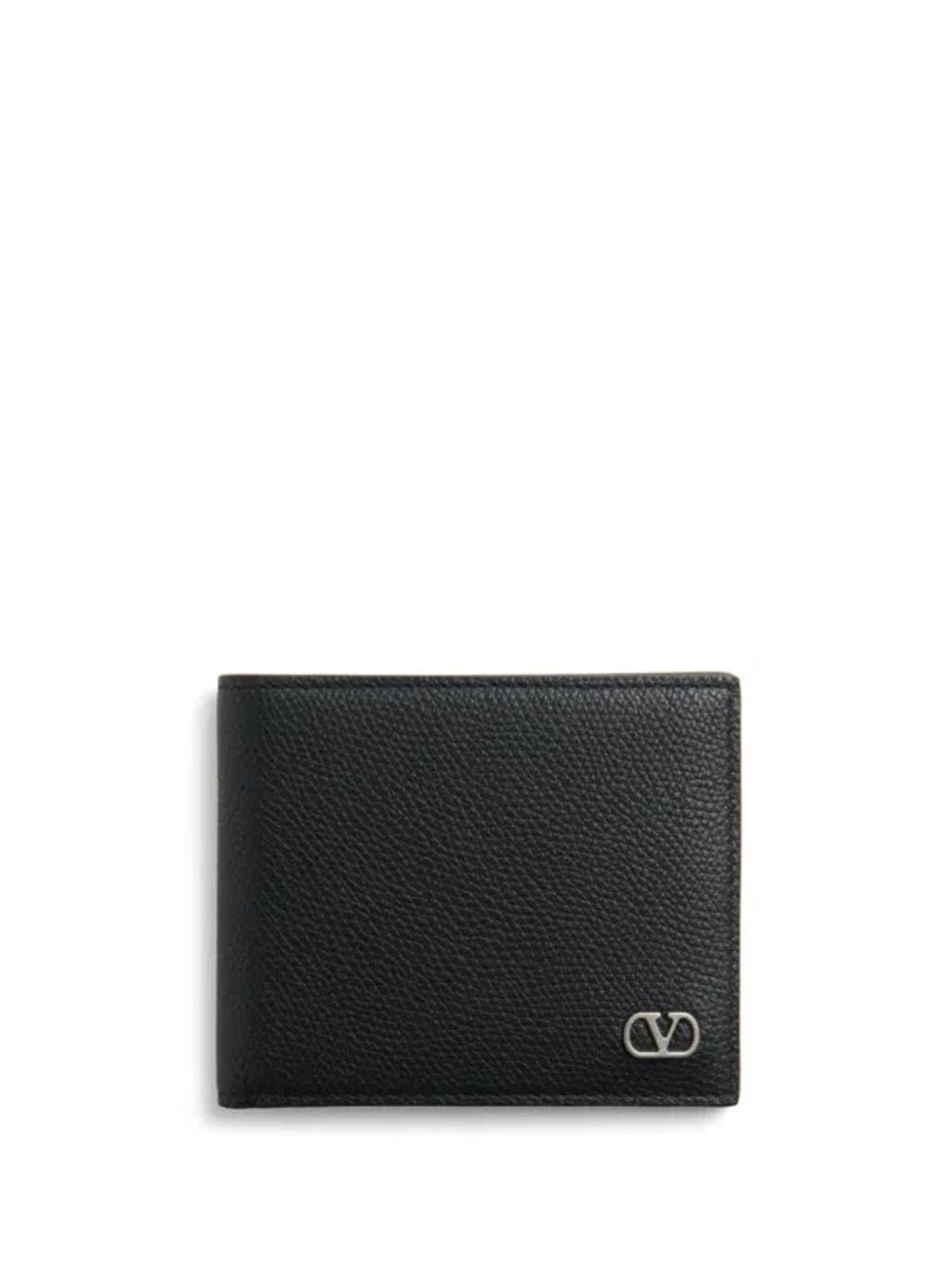 VALENTINO GARAVANI Vlogo Bi-fold Wallet In Black Product Image