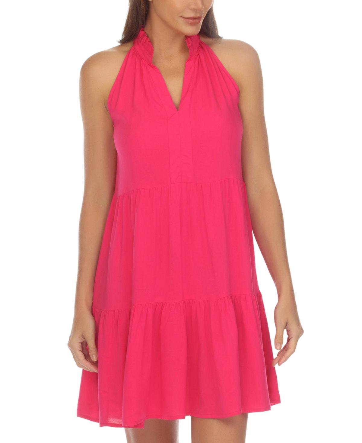 Raviya Womens V-Neck Tiered Dress Cover-Up Product Image