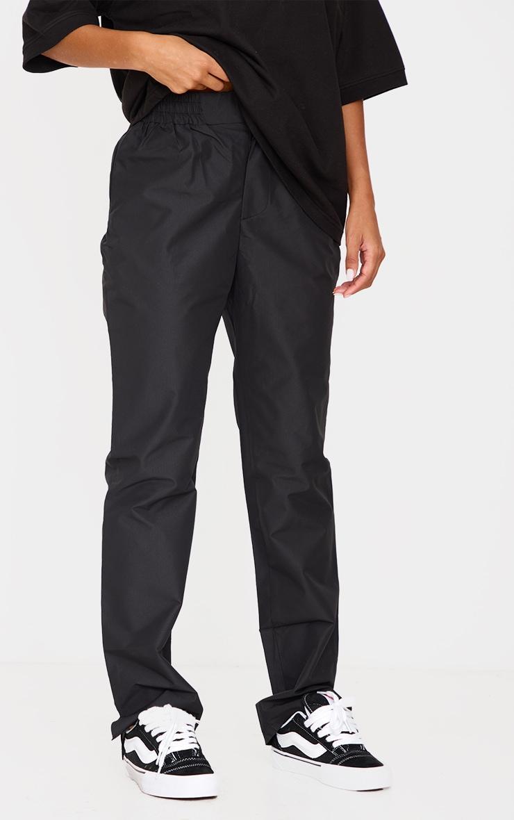 Black Straight Leg Walking Pants Product Image