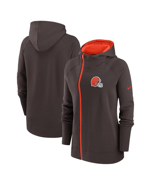 Womens Nike Cleveland s Asymmetrical Raglan Full-Zip Hoodie Product Image