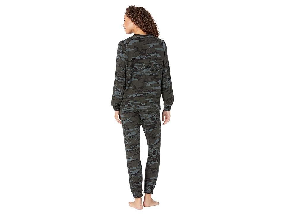 Sanctuary Long Sleeve Popover and Joggers PJ Set (Camo) Women's Pajama Sets Product Image