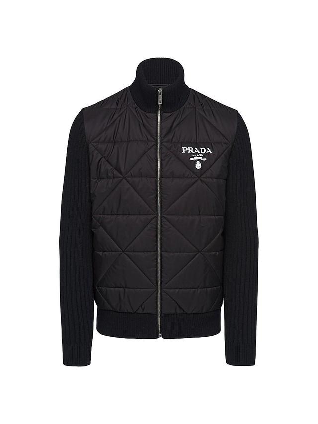 Mens Quilted Re-Nylon and Cashmere Jacket Product Image