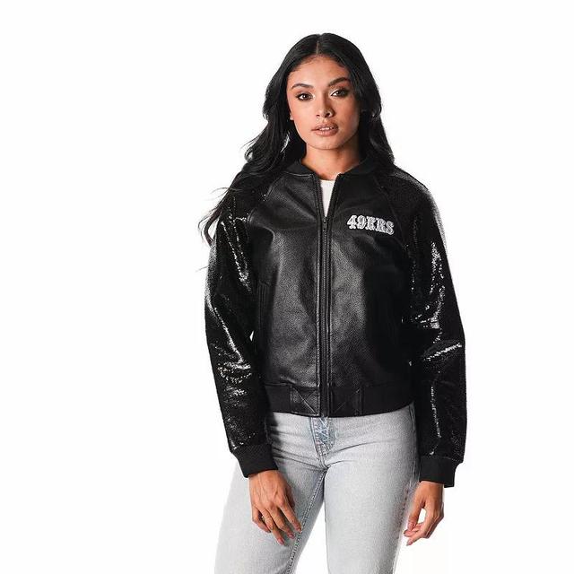 Womens The Wild Collective San Francisco 49ers Sequin Full-Zip Jacket Product Image