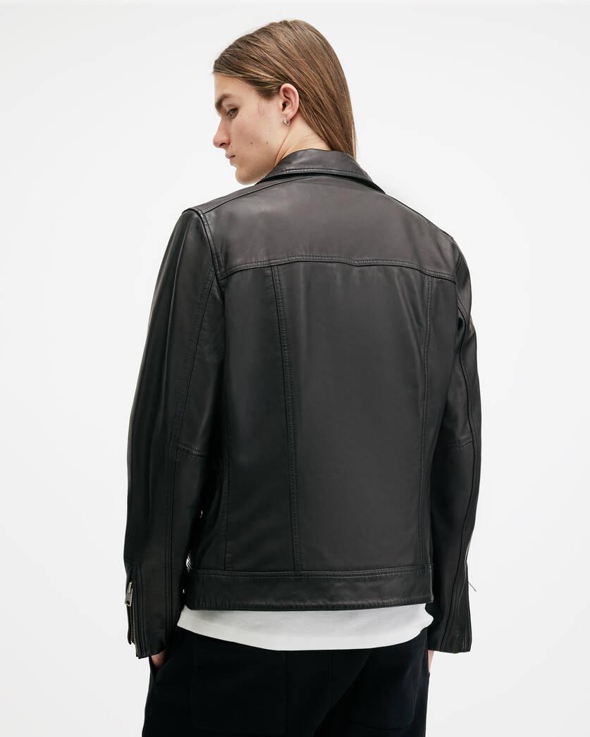 Clay Leather Biker Jacket Product Image