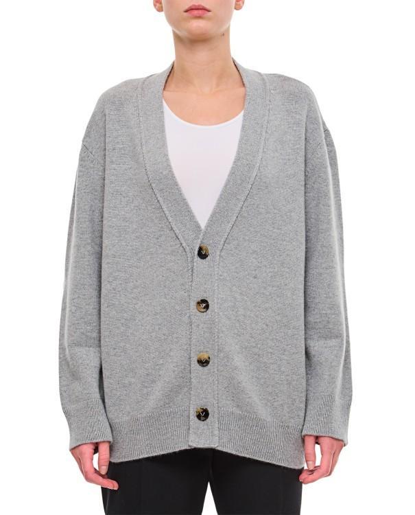 Cashmere Cardigan M In Light Grey Melange Product Image