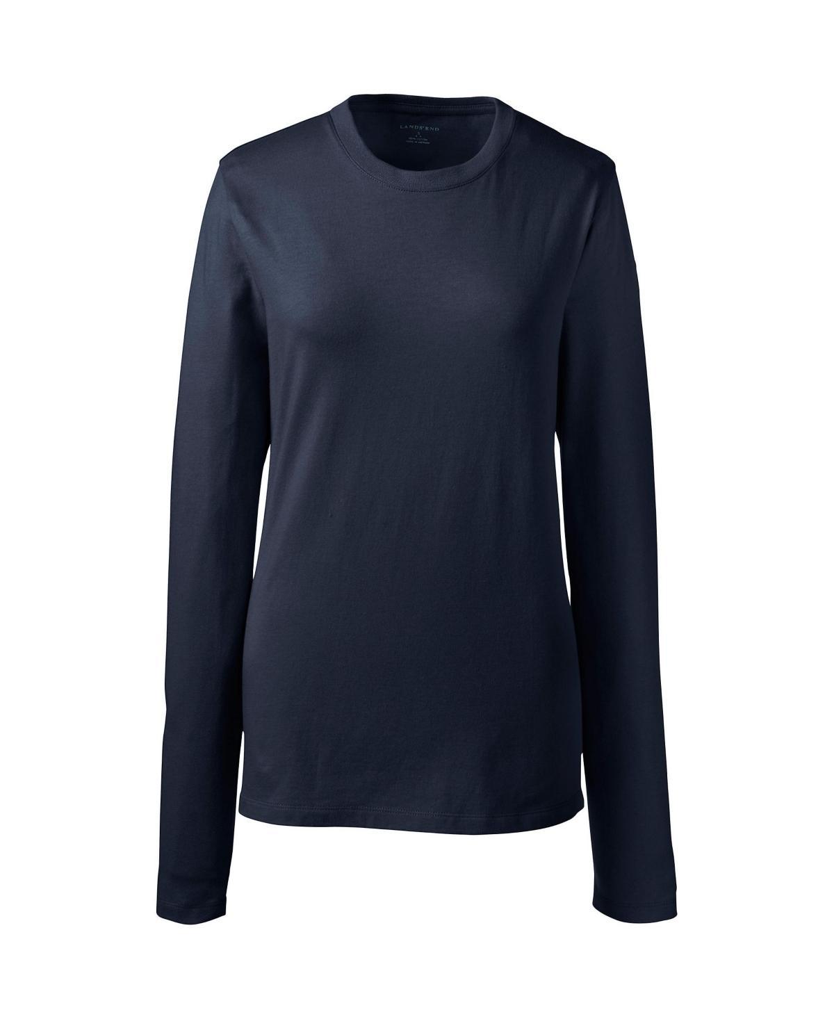 Womens Lands End School Uniform Long Sleeve Essential T-shirt Product Image