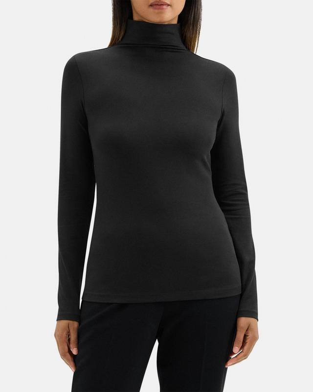 Long-Sleeve Turtleneck Tee in Pima Cotton Jersey Product Image