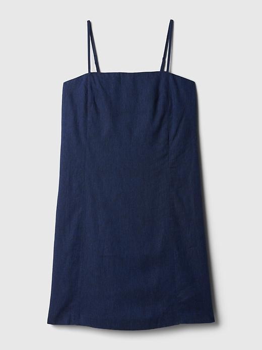 Linen-Blend Mini Dress Product Image