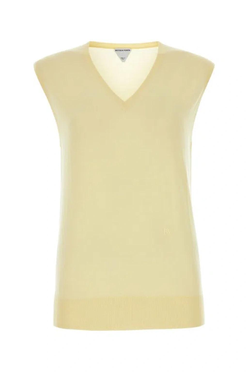 Vneck Cashmere Giallo-s Nd  Female In Yellow Product Image