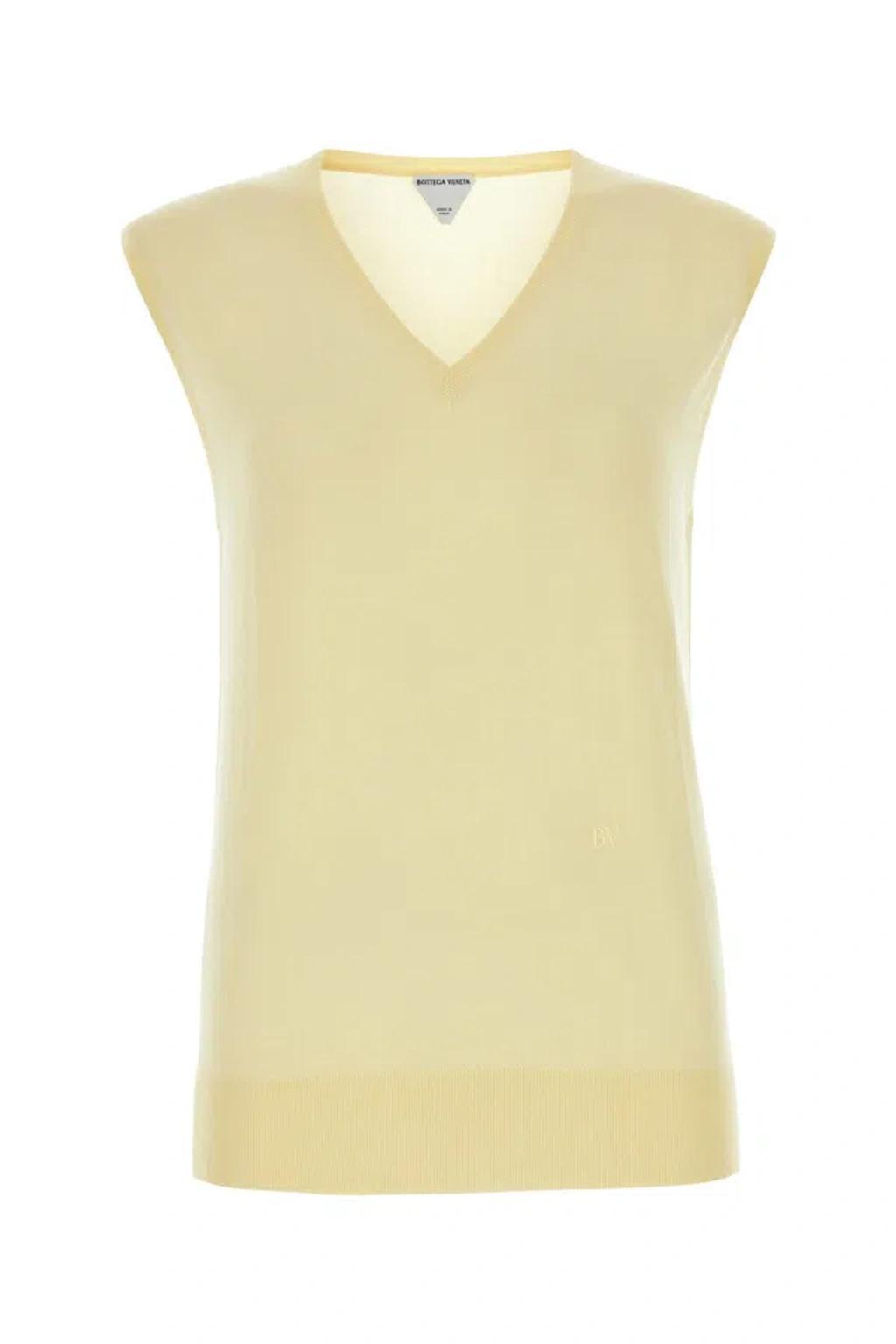 Vneck Cashmere Giallo-s Nd  Female In Yellow Product Image