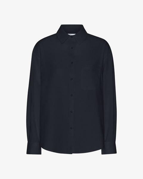 Organic Oversized Shirt - Navy Blue Product Image