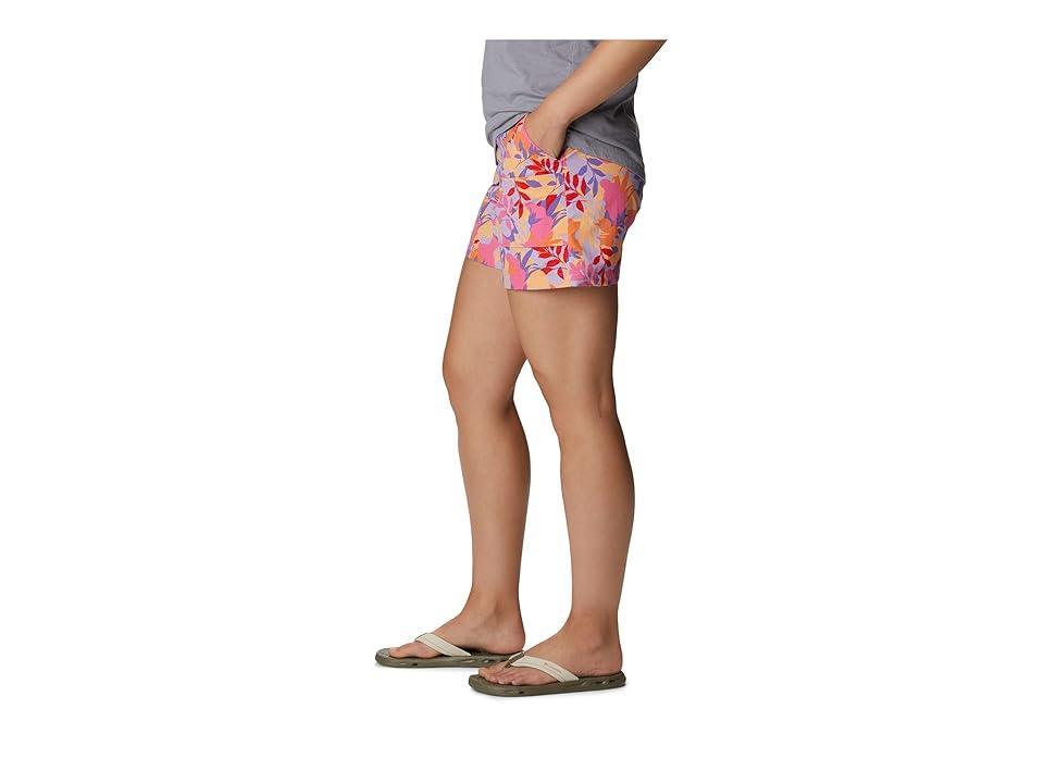 Columbia Summerdry Cargo Shorts (Wild Geranium/Floriated) Women's Shorts Product Image