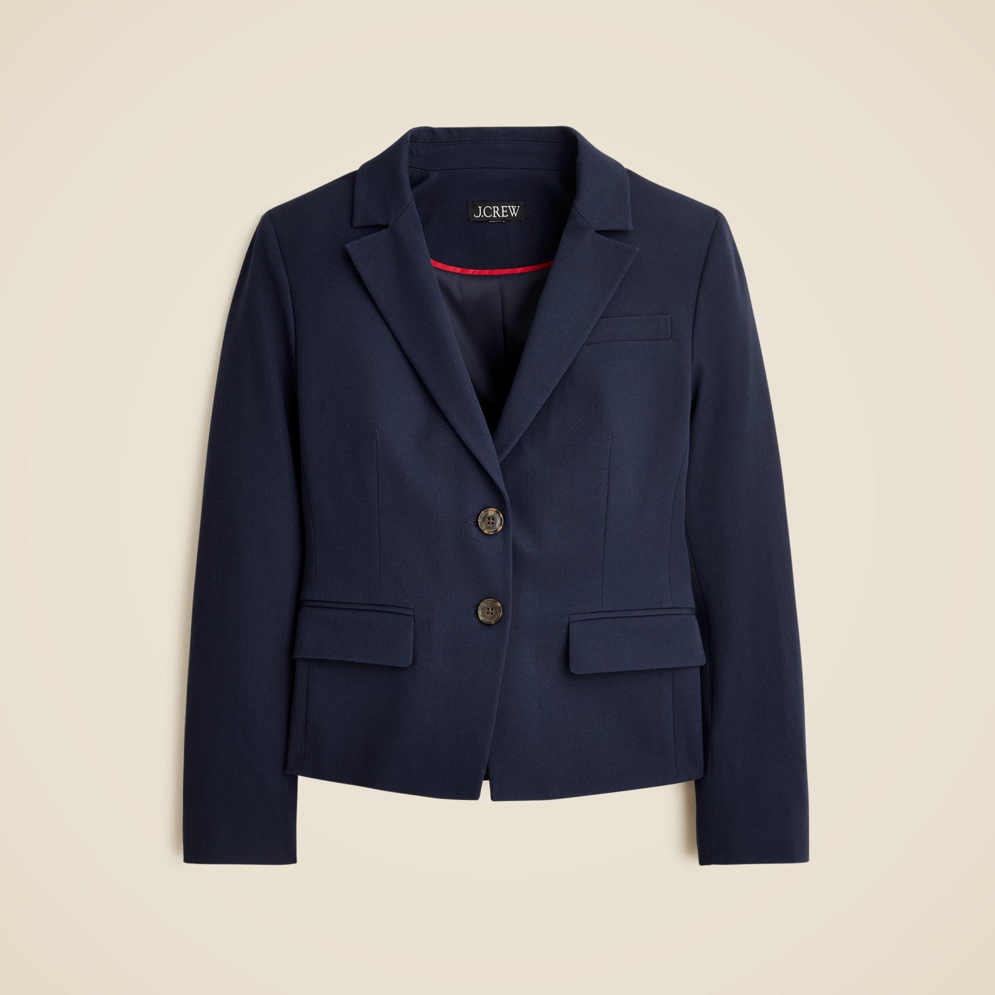 Shrunken-fit blazer in bi-stretch cotton blend Product Image