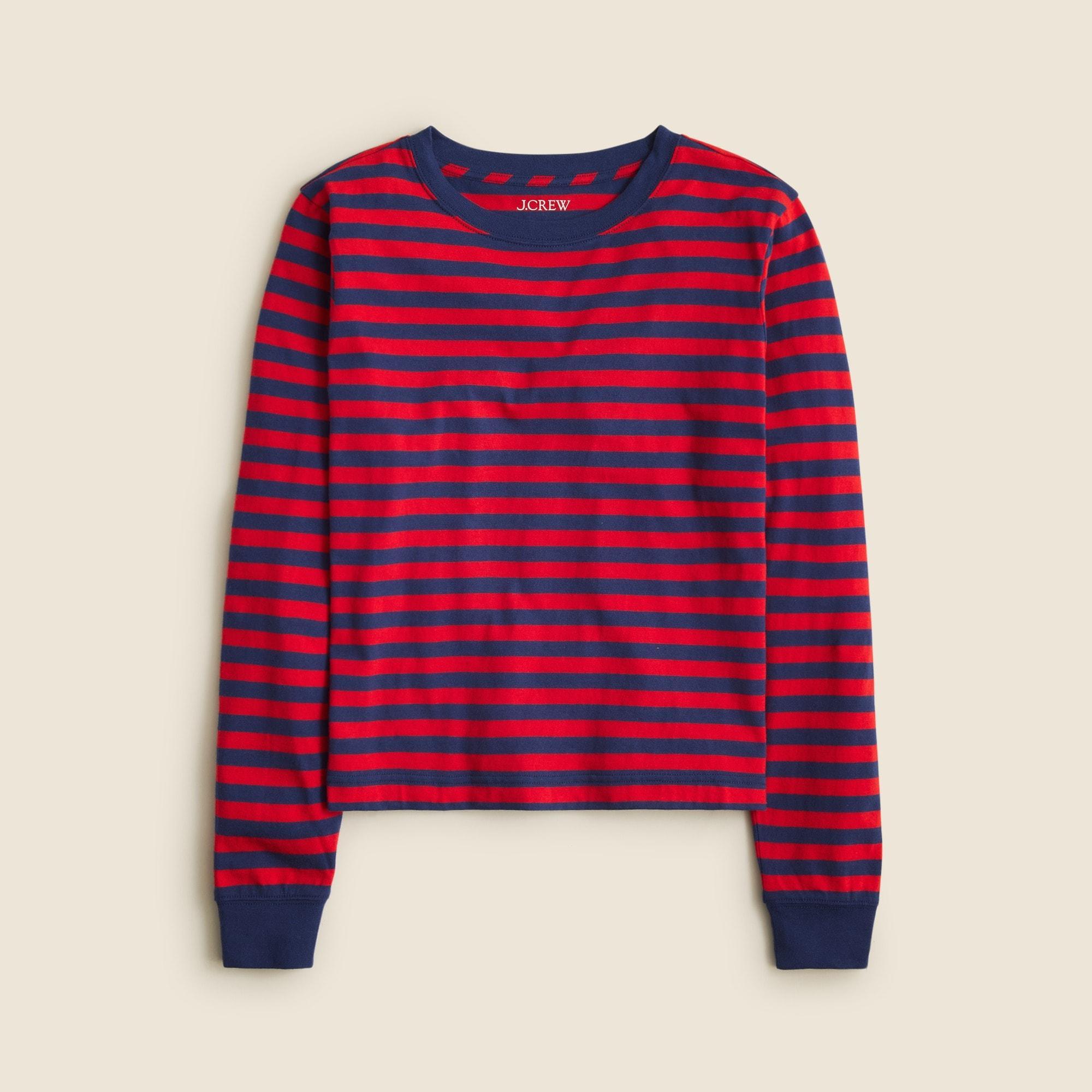 Vintage jersey long-sleeve T-shirt in stripe Product Image