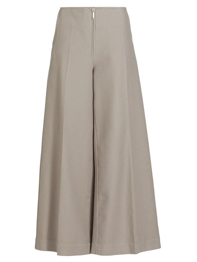 Womens Zip-Front Wide-Leg Pant Product Image