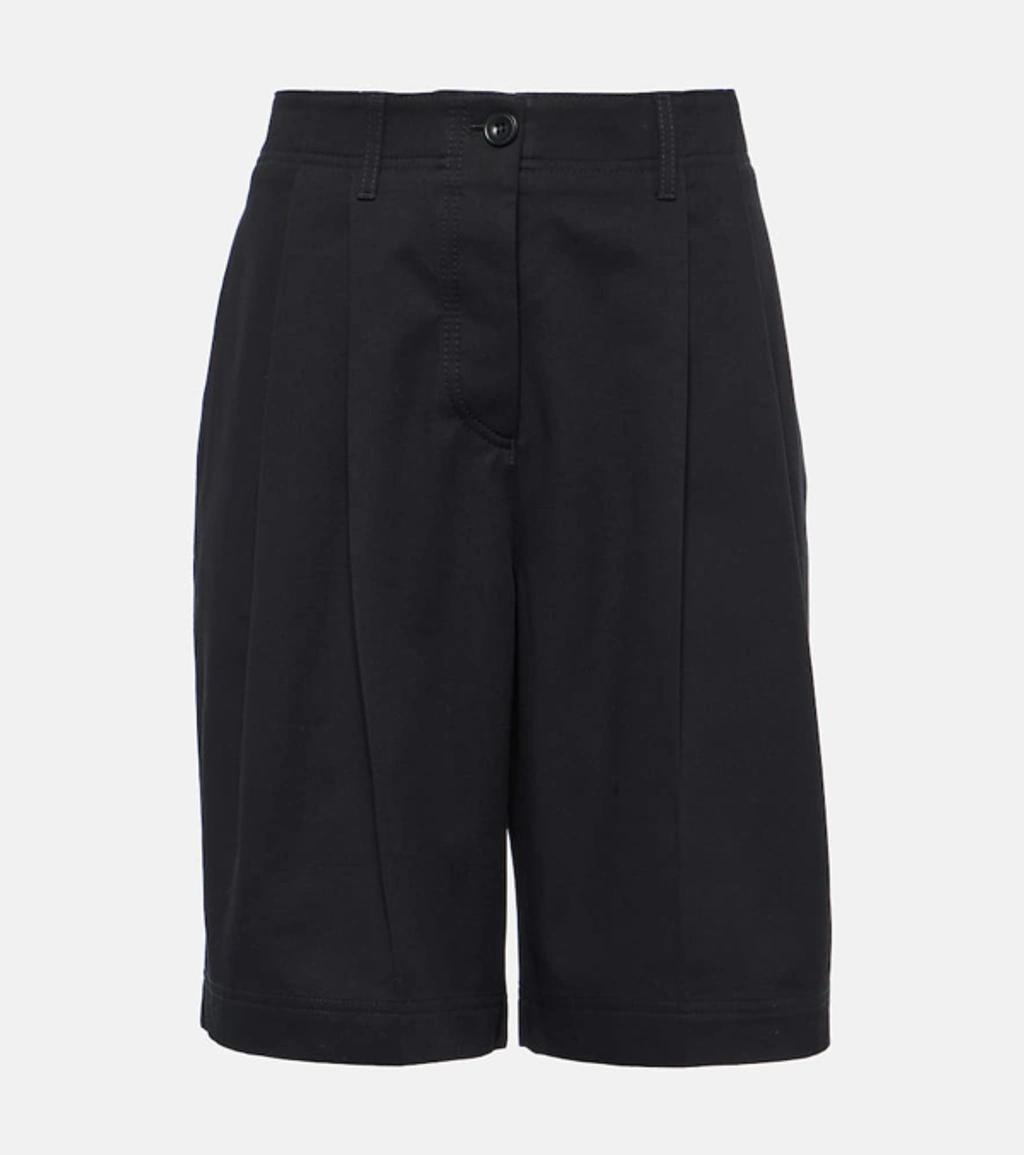 Relaxed Twill Shorts In Black Product Image