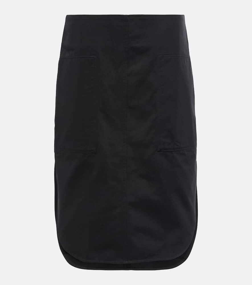 Side-slit Pencil Skirt In Black Product Image