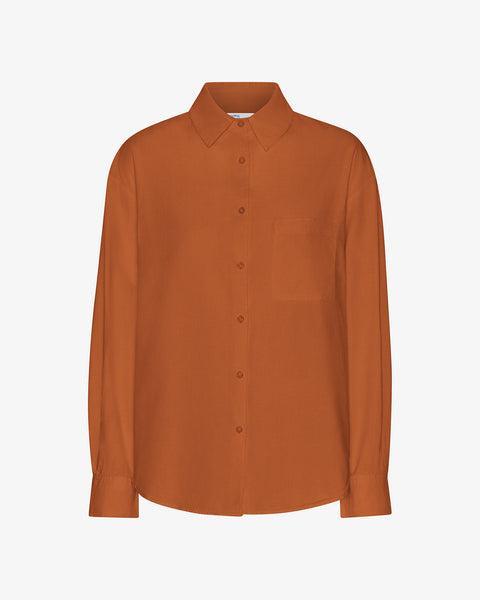 Organic Oversized Shirt - Ginger Brown Product Image