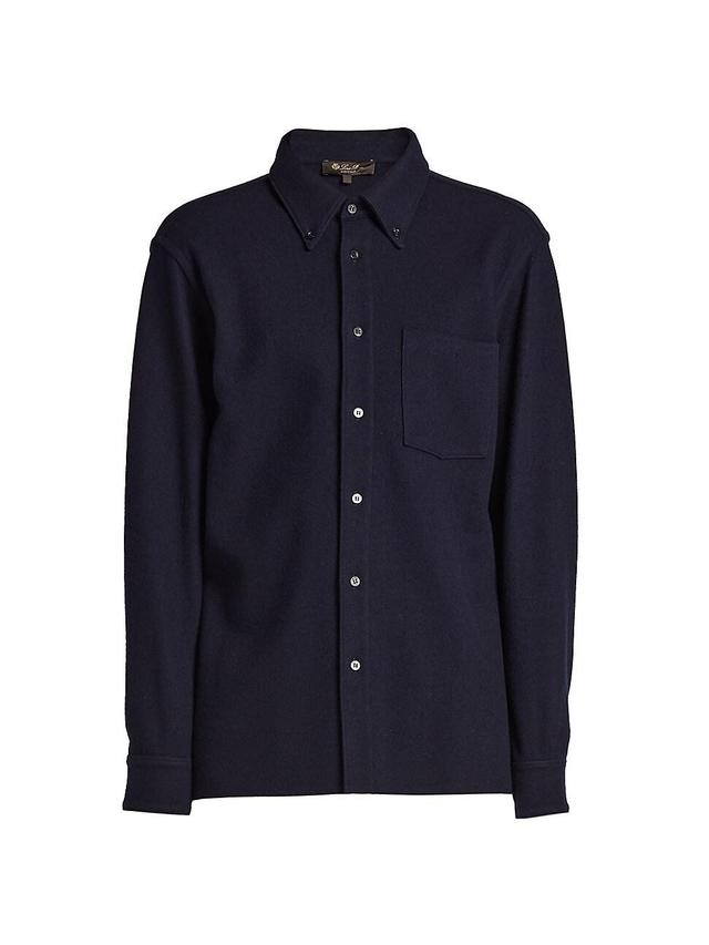 Mens Breia Wool & Cashmere Long-Sleeve Shirt Product Image