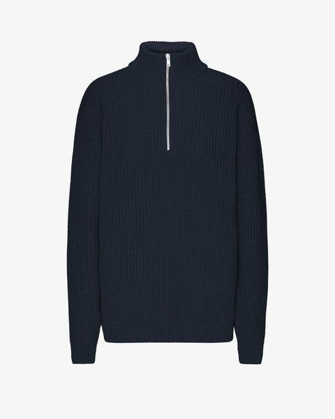 Merino Quarter Zip - Navy Blue Product Image