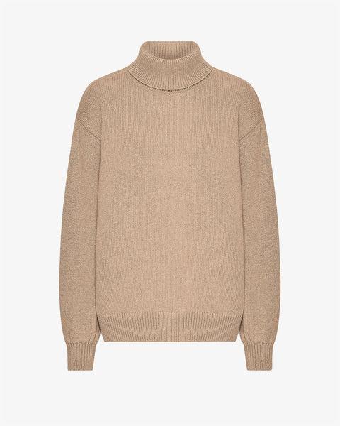 Merino Wool Turtleneck - Honey Beige Product Image