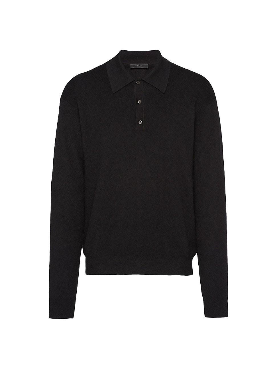 Mens Cashmere And Silk Polo Sweater Product Image