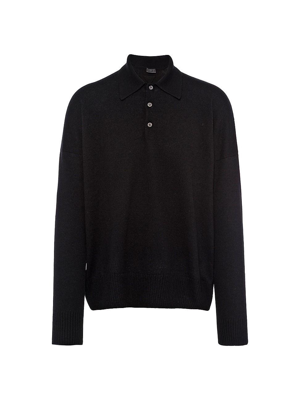 Mens Cashmere Polo Sweater Product Image