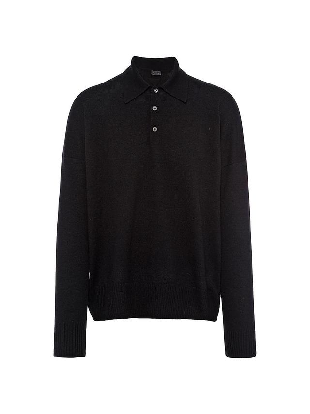 Mens Cashmere Polo Sweater Product Image