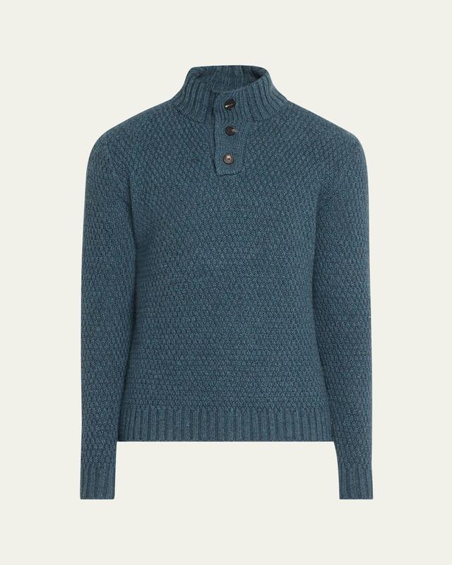 Mens Cashmere Mock Neck Sweater Product Image