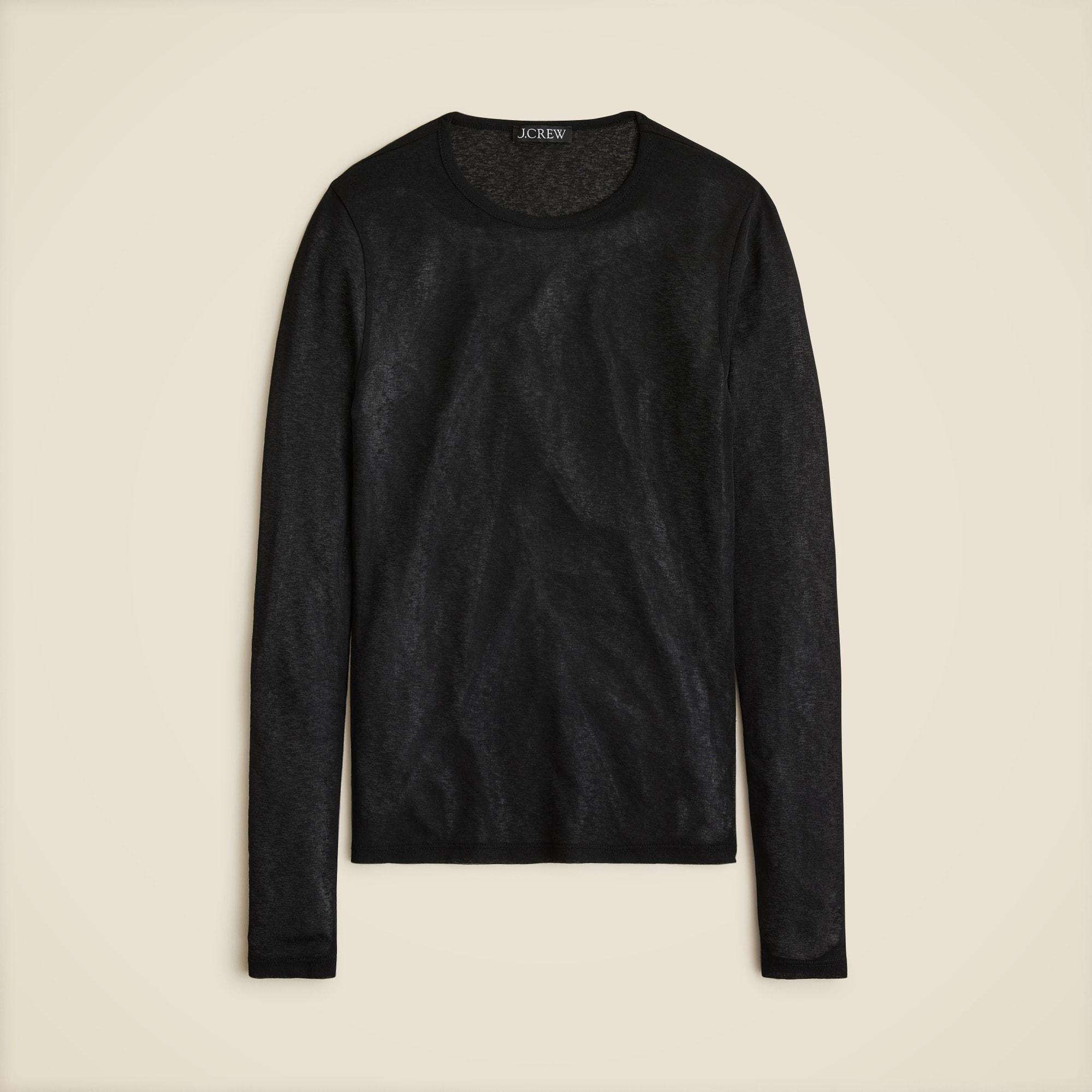 Sheer long-sleeve top Product Image