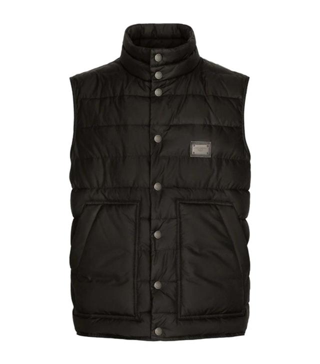 Logo-plaque Padded Gilet In Black Product Image