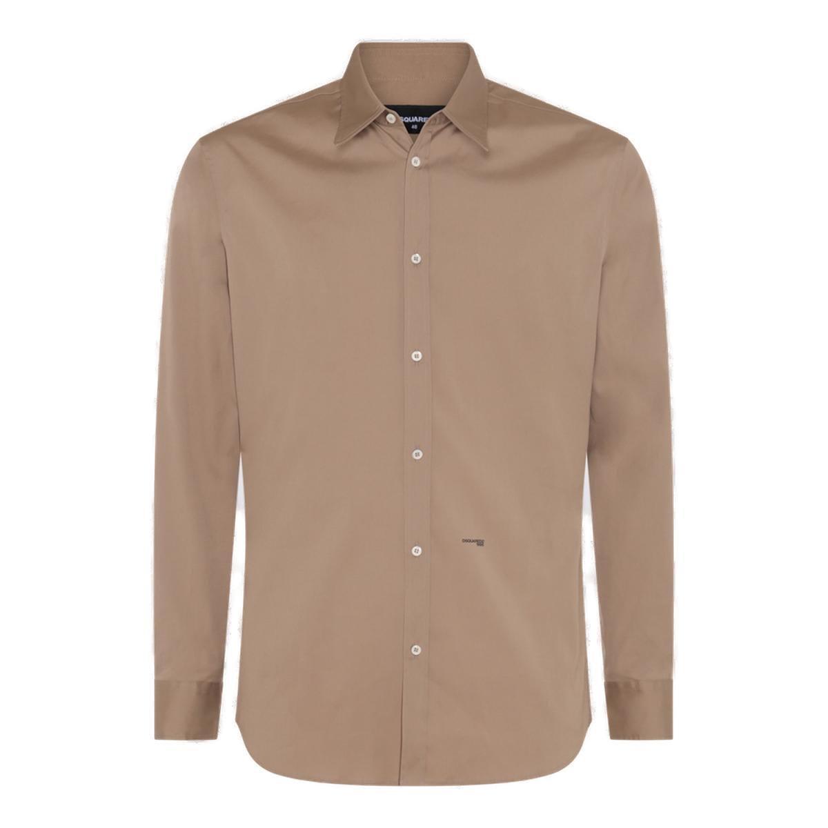 DSQUARED2 Beige Cotton Shirt Product Image