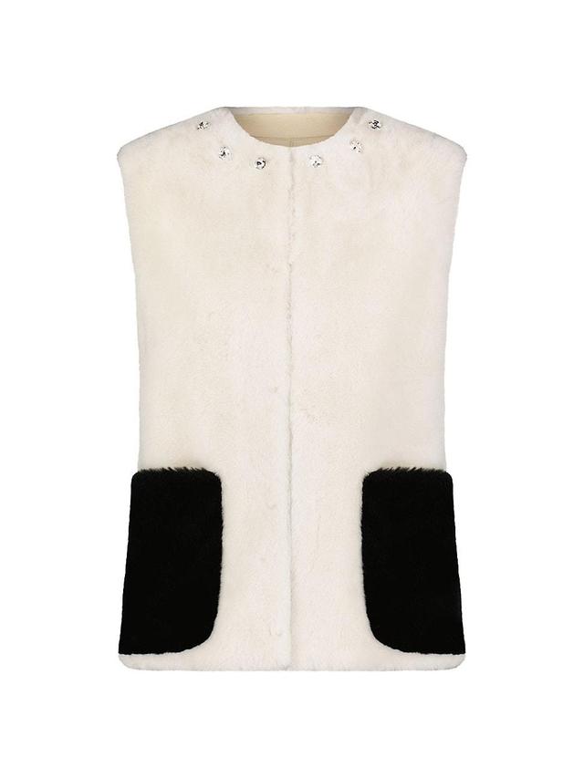 Womens Shearling Lamb Vest Product Image