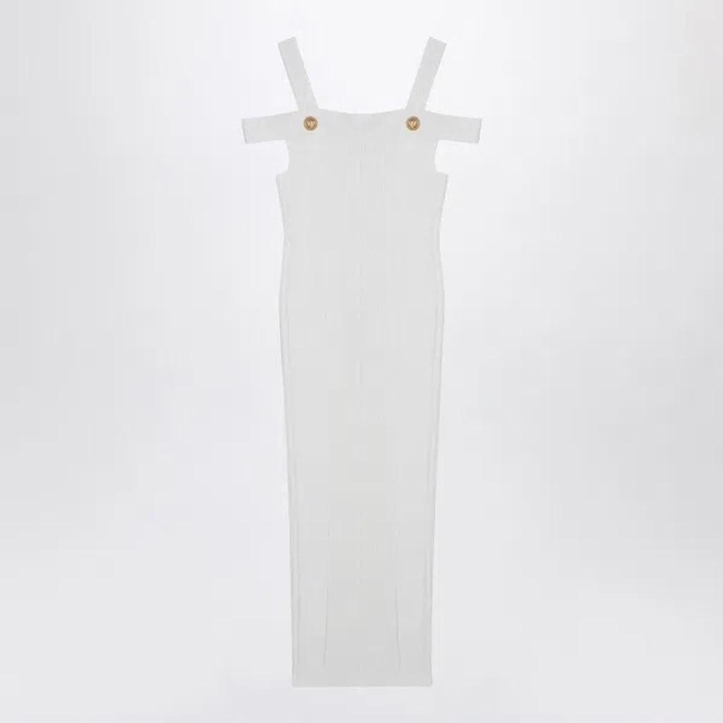 Knit Dress With Double Straps In White Product Image