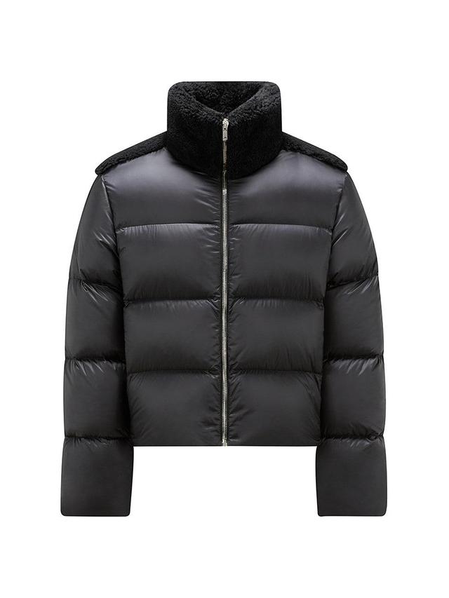 Mens Rick Owens x Moncler Cyclopic Shearling-Trimmed Down Jacket Product Image