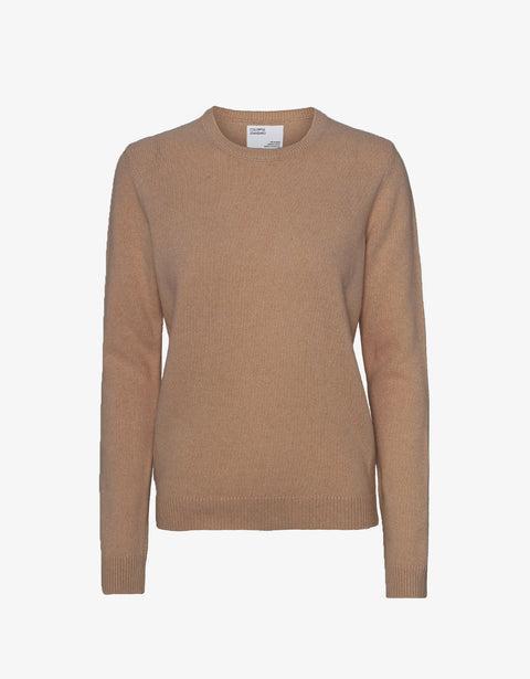 Women Classic Merino Wool Crew - Sahara Camel Product Image