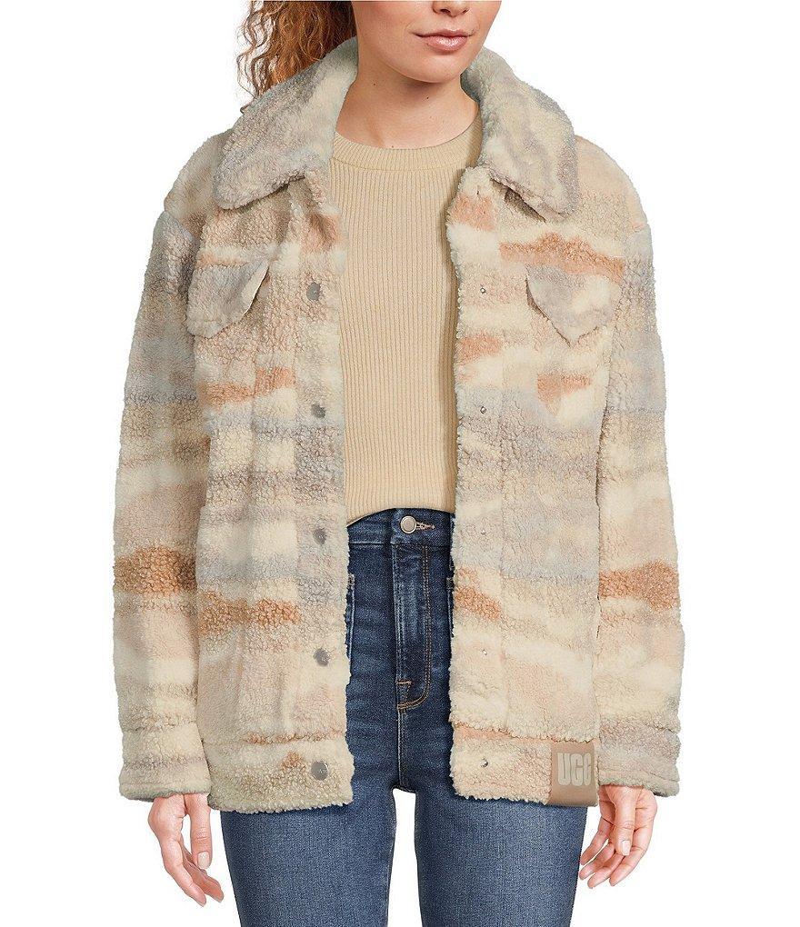 UGG Frankie Faux Fur Collared Fleece Trucker Jacket Product Image