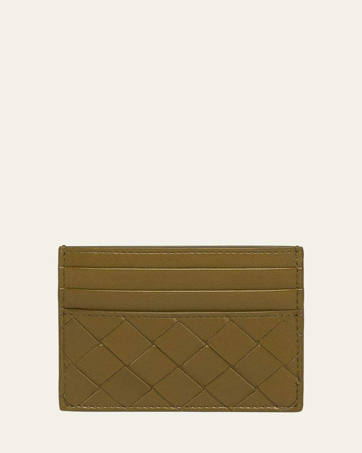 Womens Intrecciato Leather Cardholder Product Image