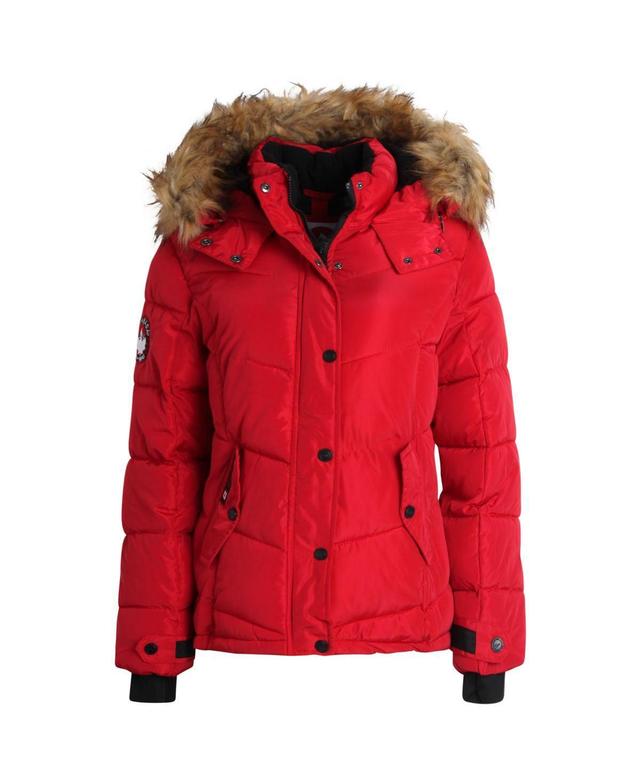 Canada Weather Gear Womens Faux Fur Trim Insulated Puffer Jacket Product Image