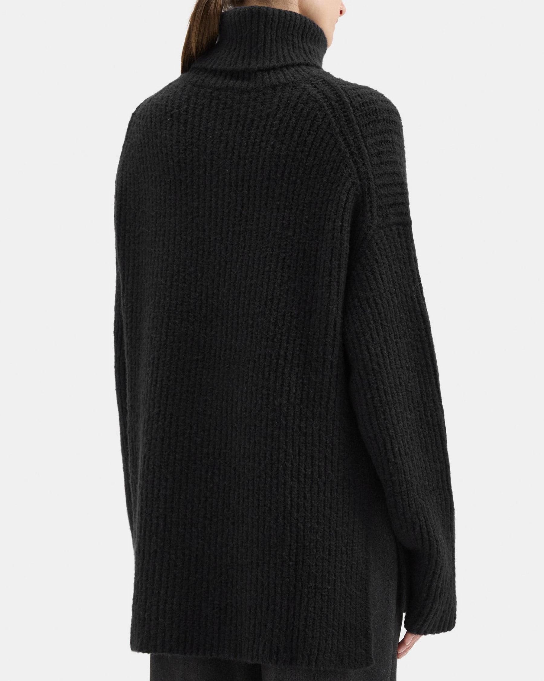 Ribbed Turtleneck in Knit Bouclé Product Image