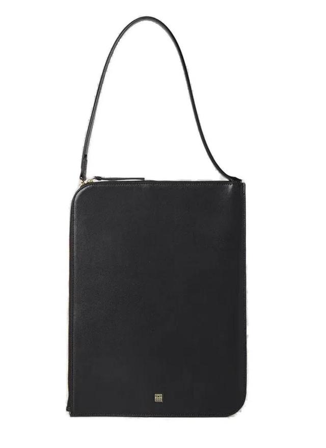 Logo-plaque Slim Shoulder Bag In Black Product Image