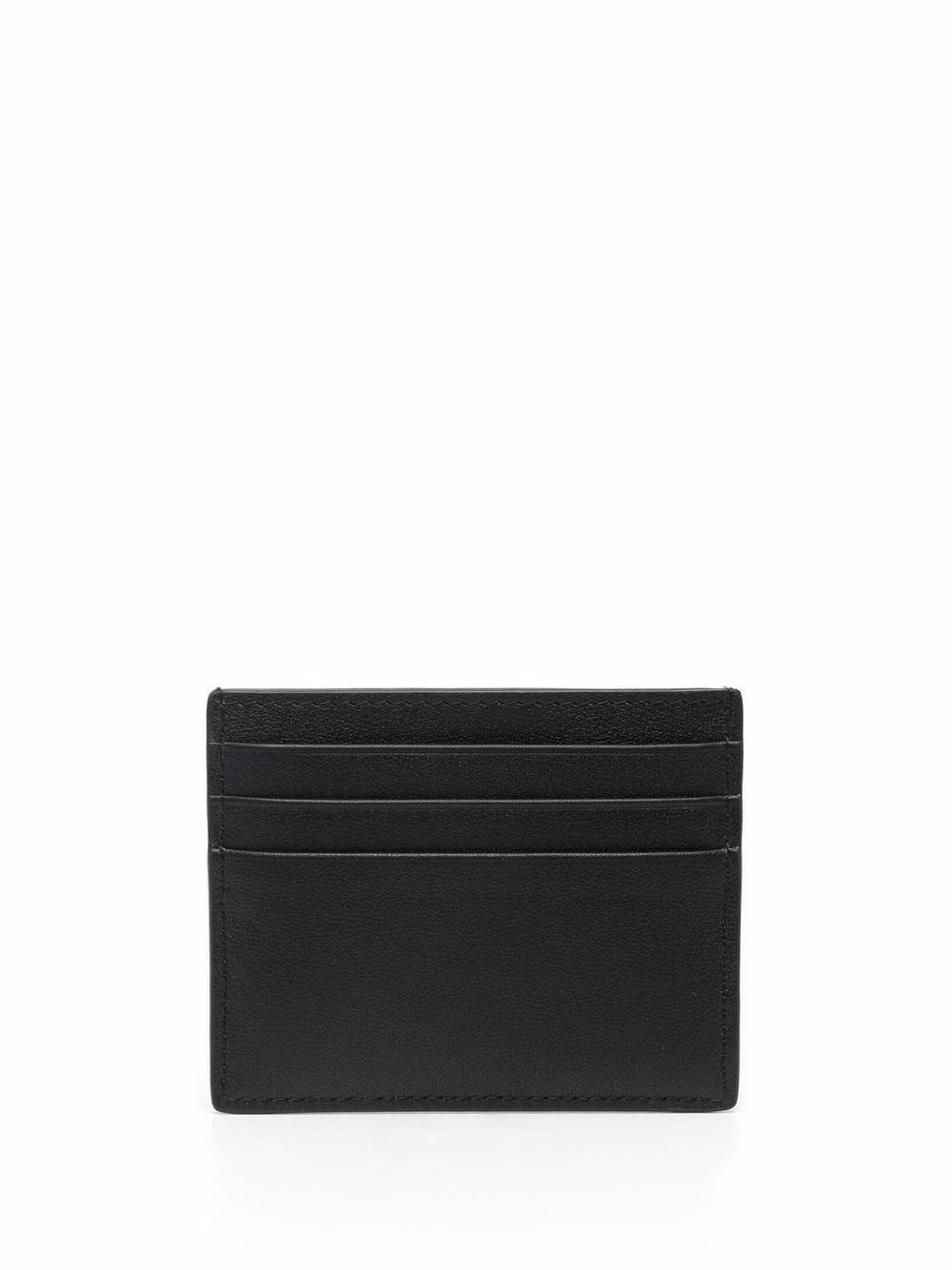 Vlogo Signature Leather Card Holder In Black Product Image