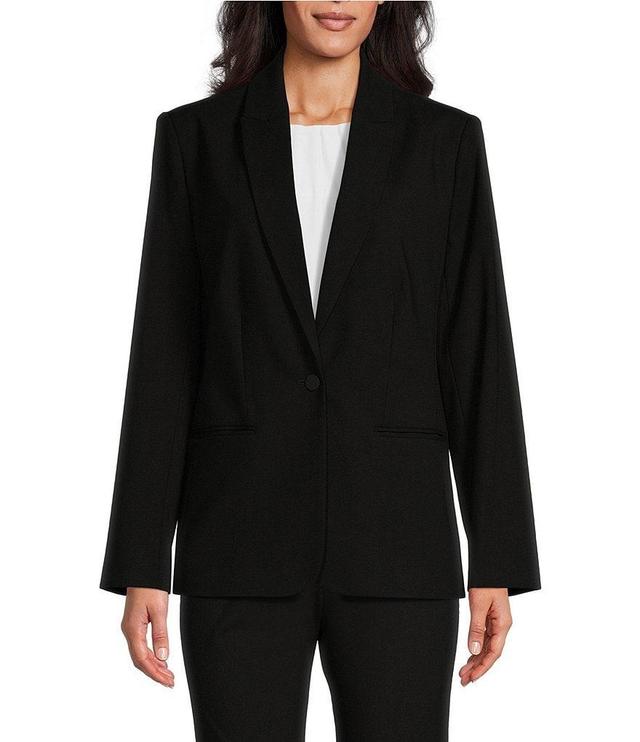 Investments Platinum Suiting Long Sleeve One Button Notch Lapel Blazer Product Image