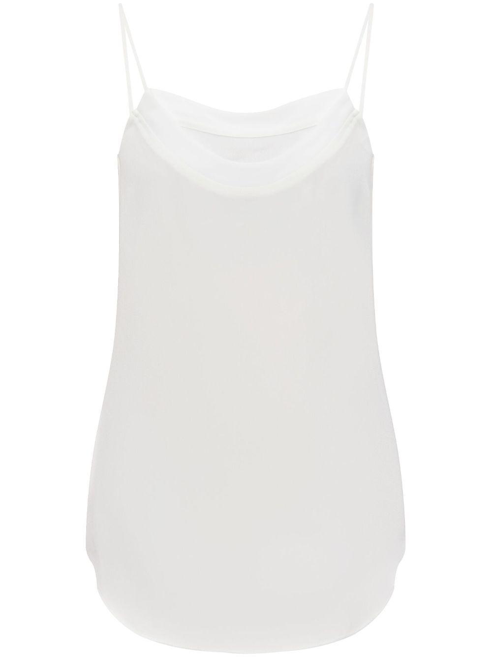 BALMAIN Strappy Singlet Top In White Product Image