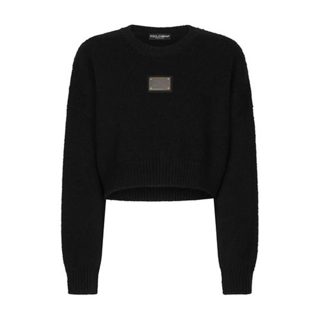 DOLCE & GABBANA Wool And Cashmere Round-neck Sweater In Black Product Image