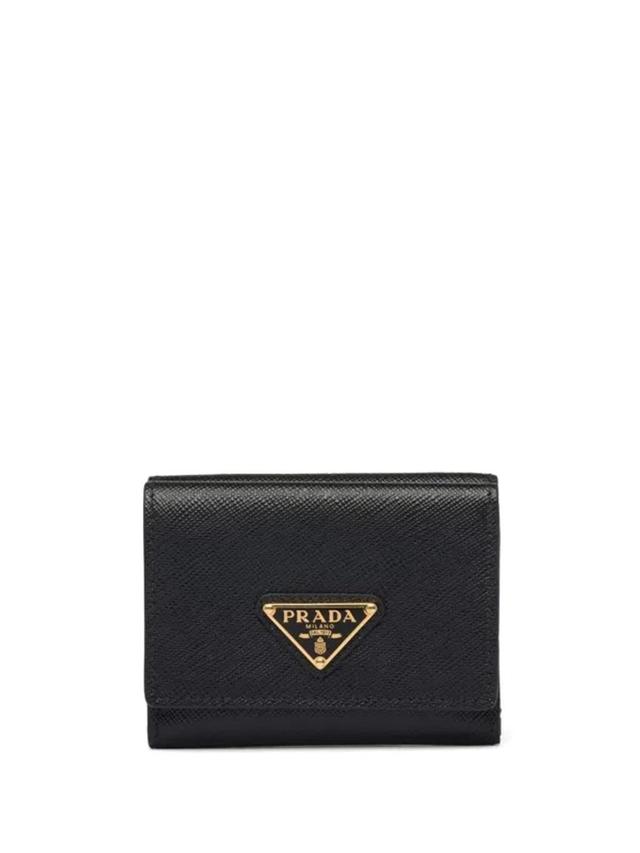 Small Saffiano Leather Wallet In Black Product Image